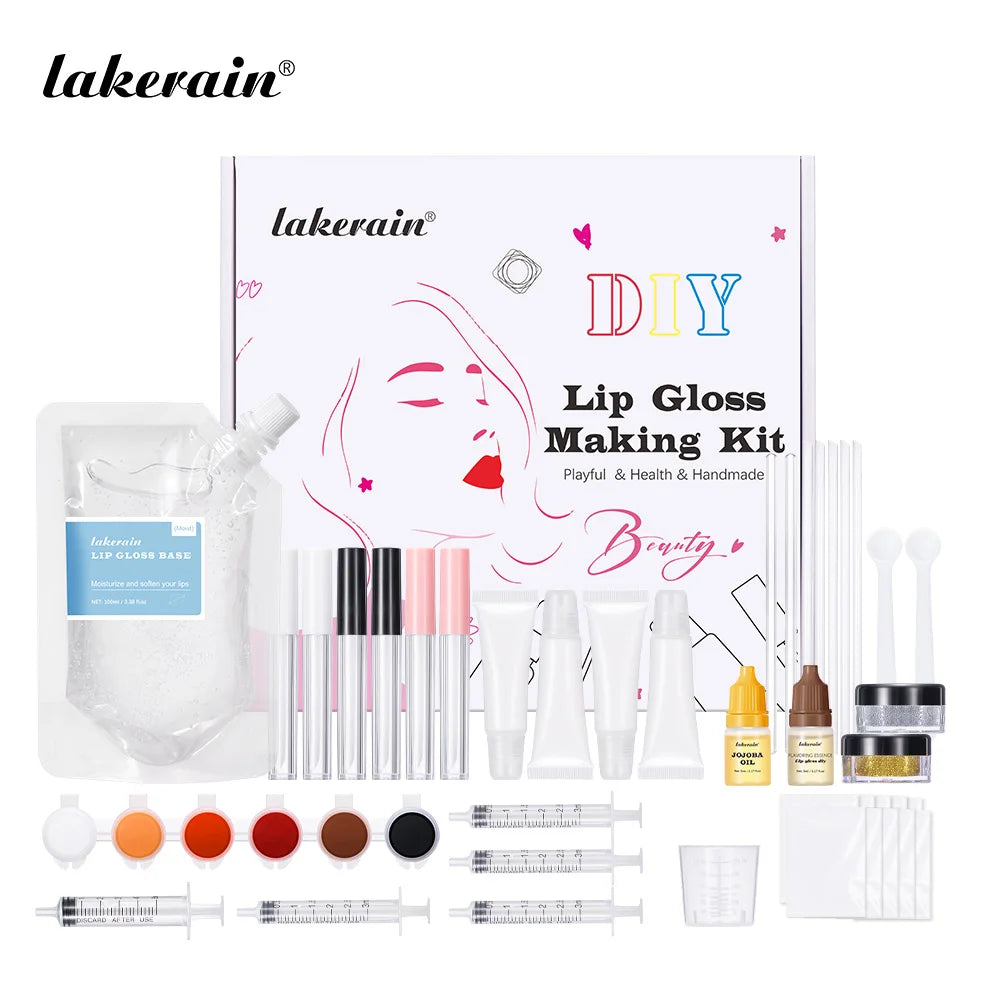 ibcccndc DIY Lip Gloss Making Kit for Moisturizing Shiny Lips