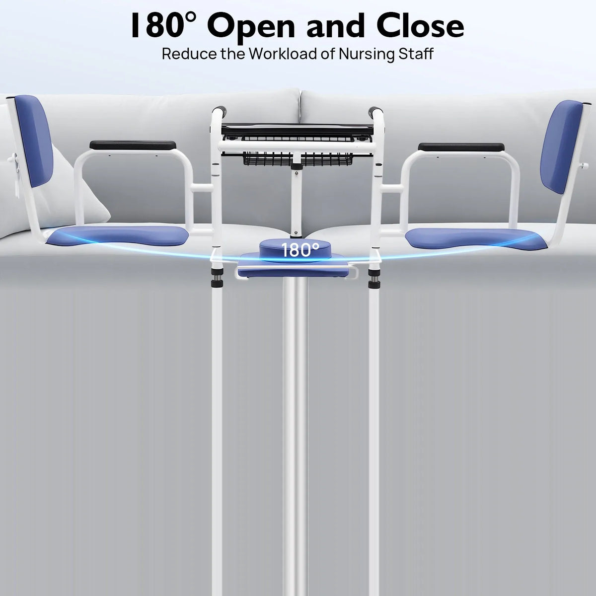 Hydraulic Patient Lift Transfer Chair With Adjustable Shower Seat
