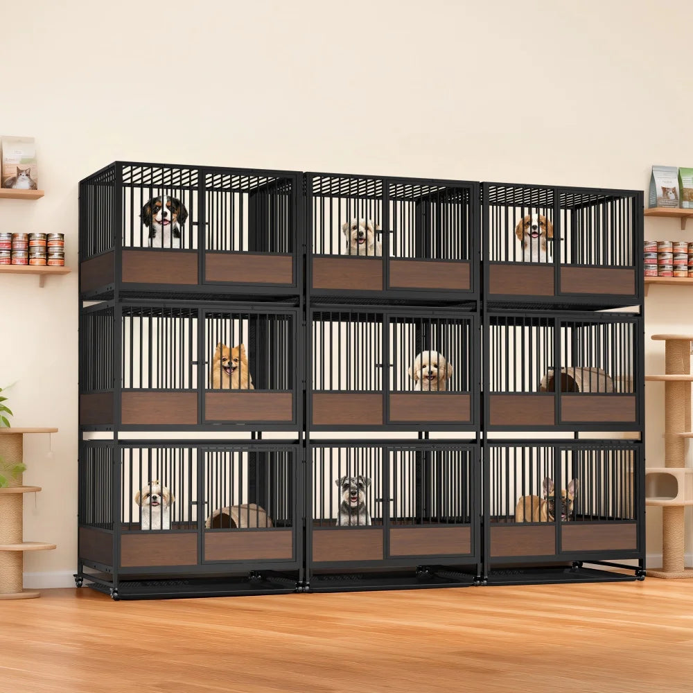 Large Cat Cage Heavy Duty Metal Crate Enclosure Playpen Kennel for Cats and Small Dogs Puppy