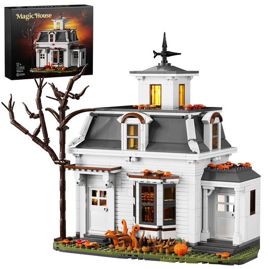 Halloween Cottage Magic House Building Set Home Decor Display