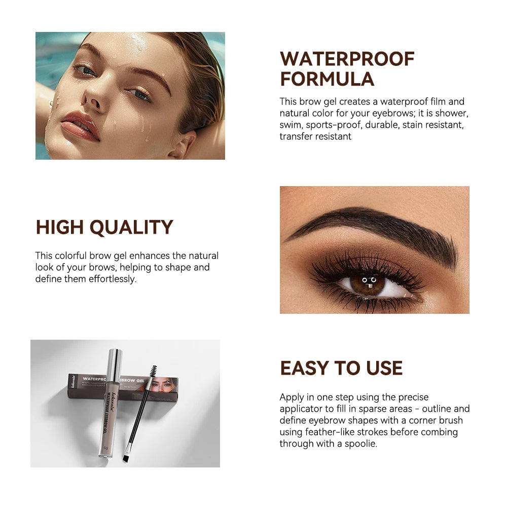 Lakerain Waterproof Long Lasting Eyebrow Gel With Natural Finish
