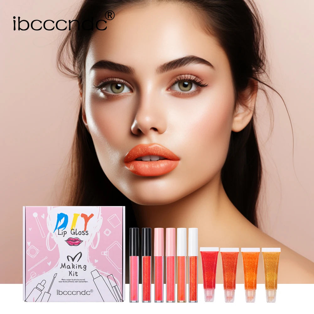 ibcccndc DIY Lip Gloss Making Kit for Moisturizing Shiny Lips