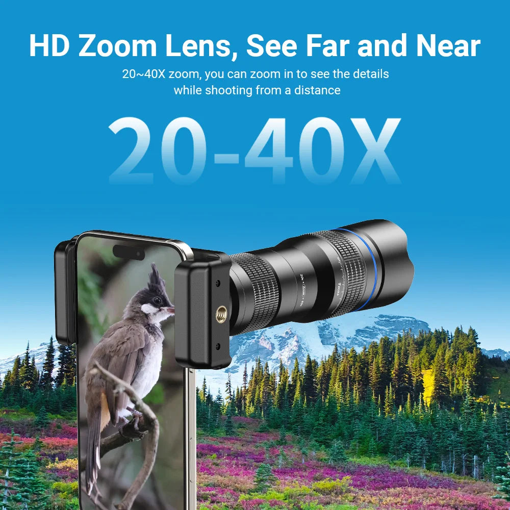 APEXEL Smartphone Telephoto Telescope Lens With Universal Metal Clamp