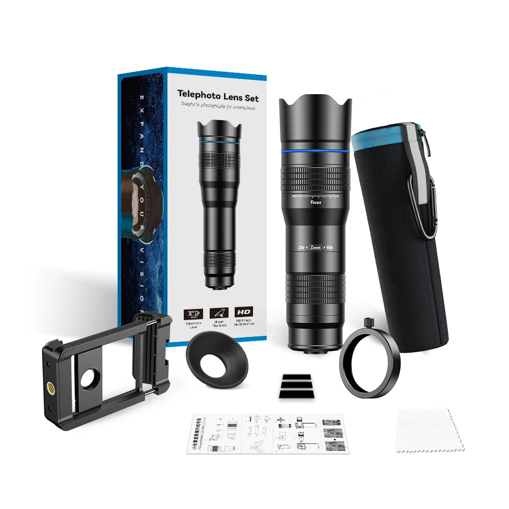 APEXEL Smartphone Telephoto Telescope Lens With Universal Metal Clamp