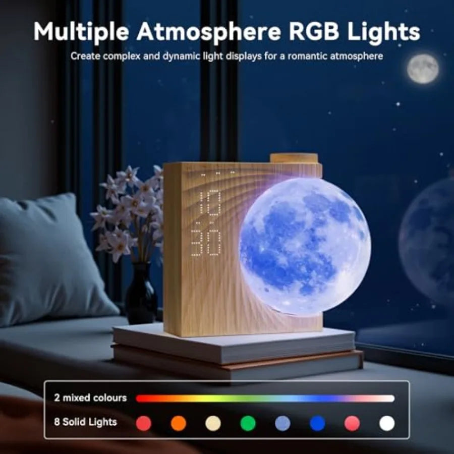Sunrise Alarm Clocks for Heavy Sleepers, Night Lamp Clocks for Bedrooms with Moon Light, 10 Light Effects, 30/60/90 Timer, 10 S