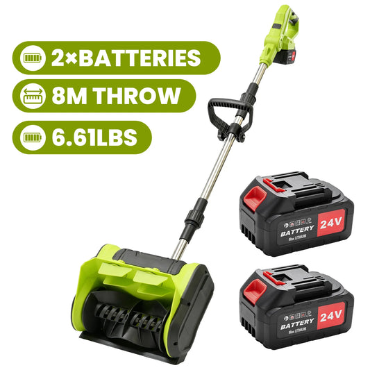 Cordless Foldable Handheld Snow Thrower With Battery And Fast Charger