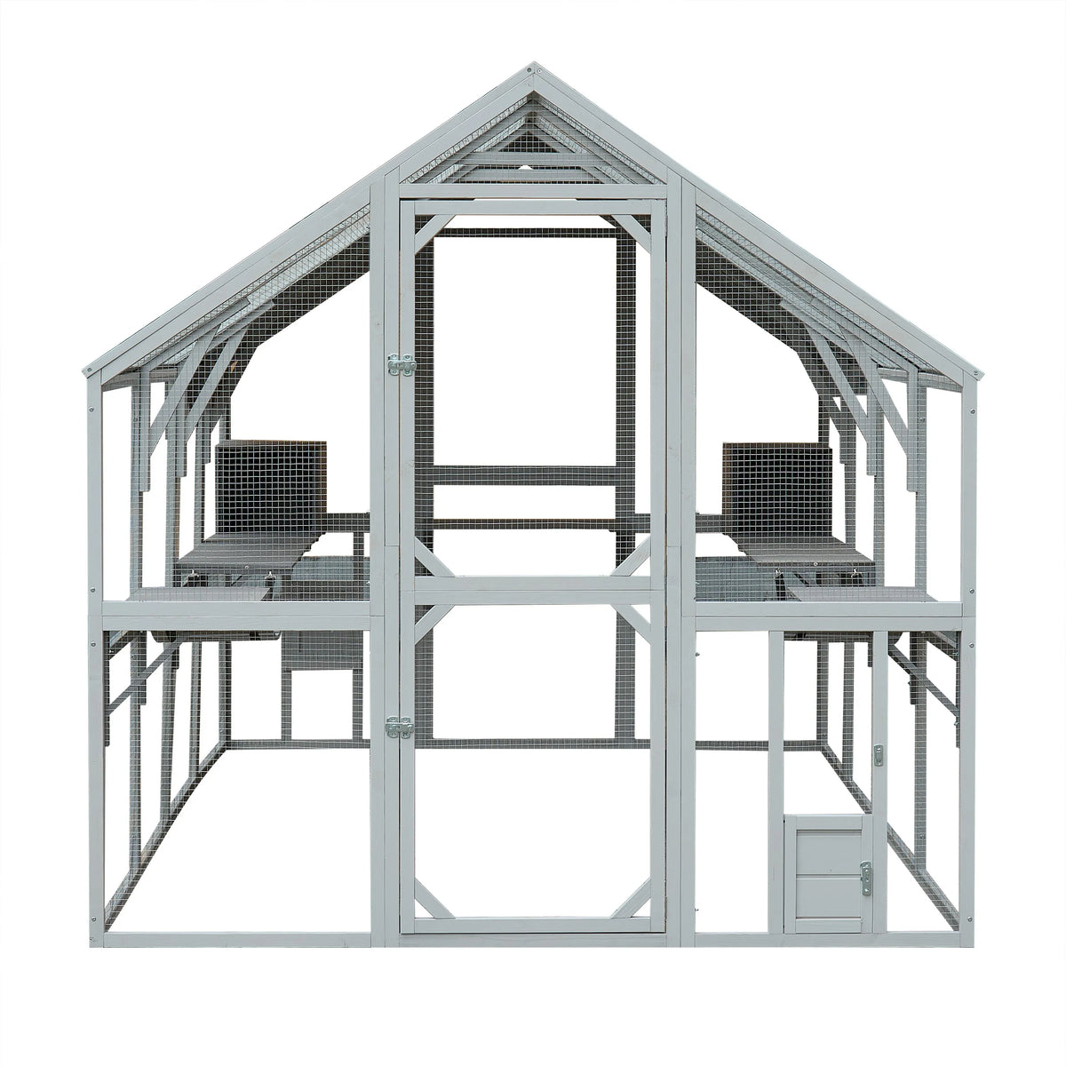 Large Outdoor Cat Enclosure 110 Inch Playpen Multi Platform Indoor Outdoor Waterproof Cat House Backyard Garden Pet Cage for Kittens And Small Cats