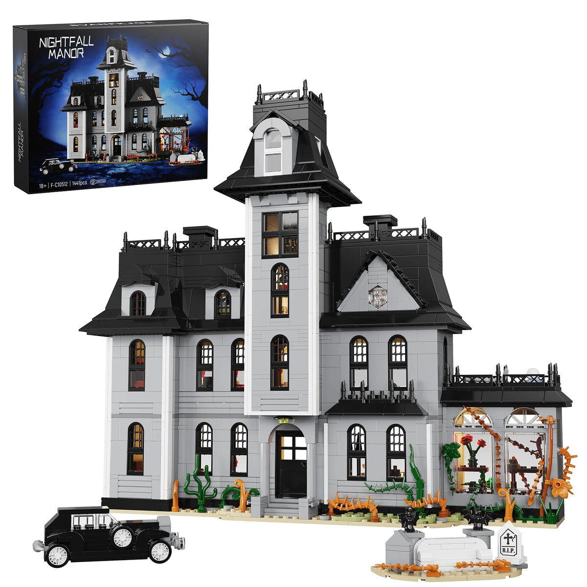 Gothic Manor Building Blocks Set Decorative Architecture Model