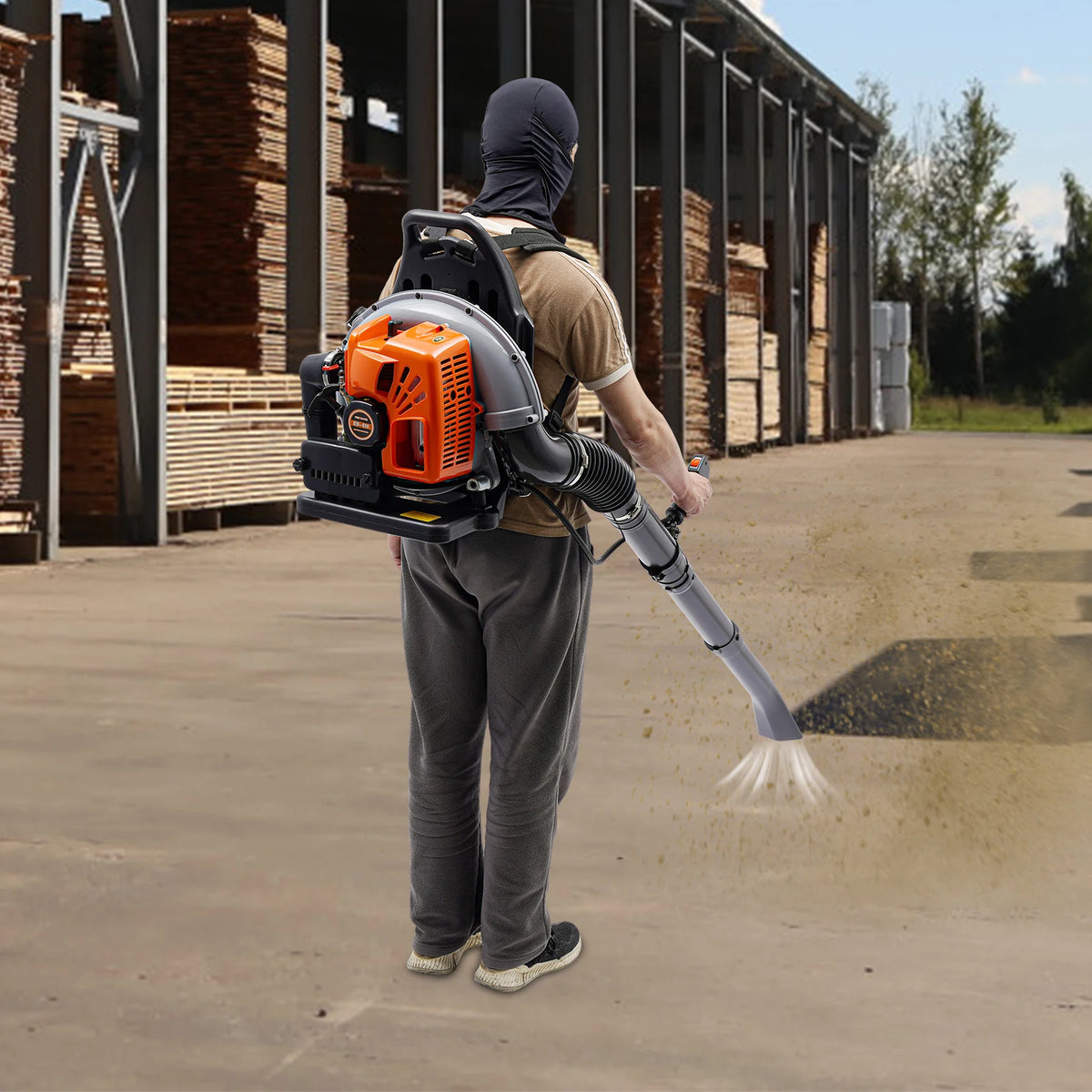 Bymaocar Backpack Gas Leaf Blower for Yard and Snow Cleaning