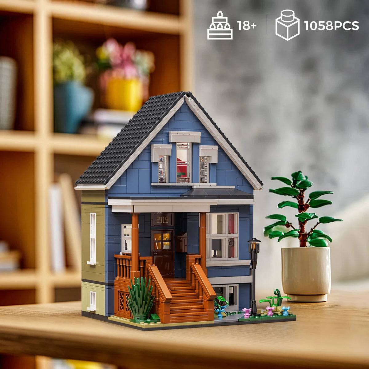 House Architecture Building Blocks Set Creative Room Decor Display