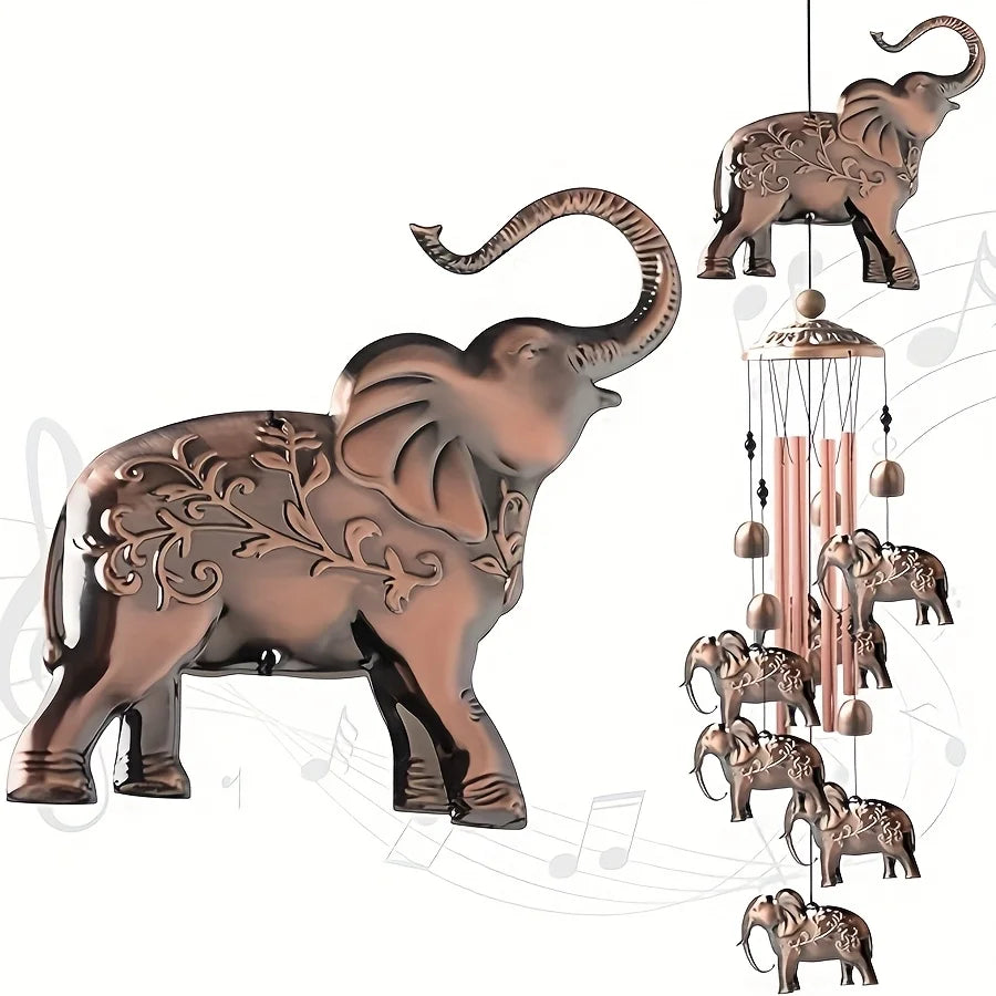36" Garden Angel Wind Chimes Outdoor Indoor Decor -with 4 Aluminum Tubes 6 Bells 7 Angels Mobile Romantic Wind Catcher Angel Windchimes For Home, Xmas Mom Gifts, Balcony, Festival, Garden Decoration