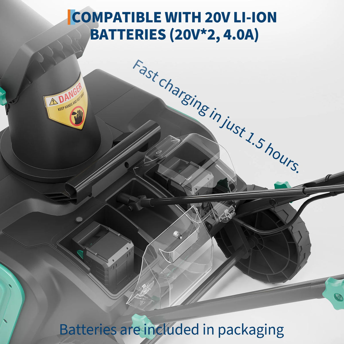 2200W Corded Snow Blower With Adjustable Chute And Safety Lock