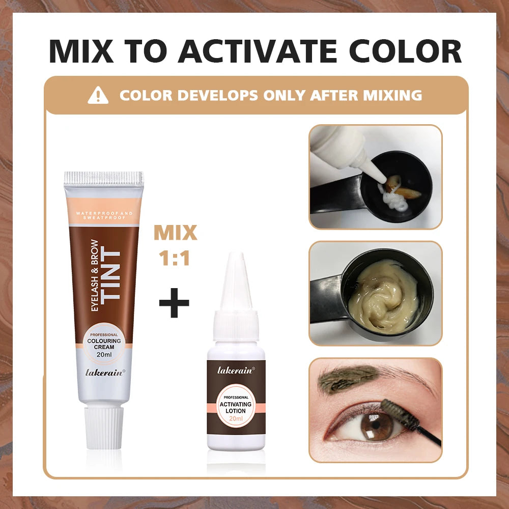 Lakerain Eyelash And Brow Tint Kit For Semi Permanent Results