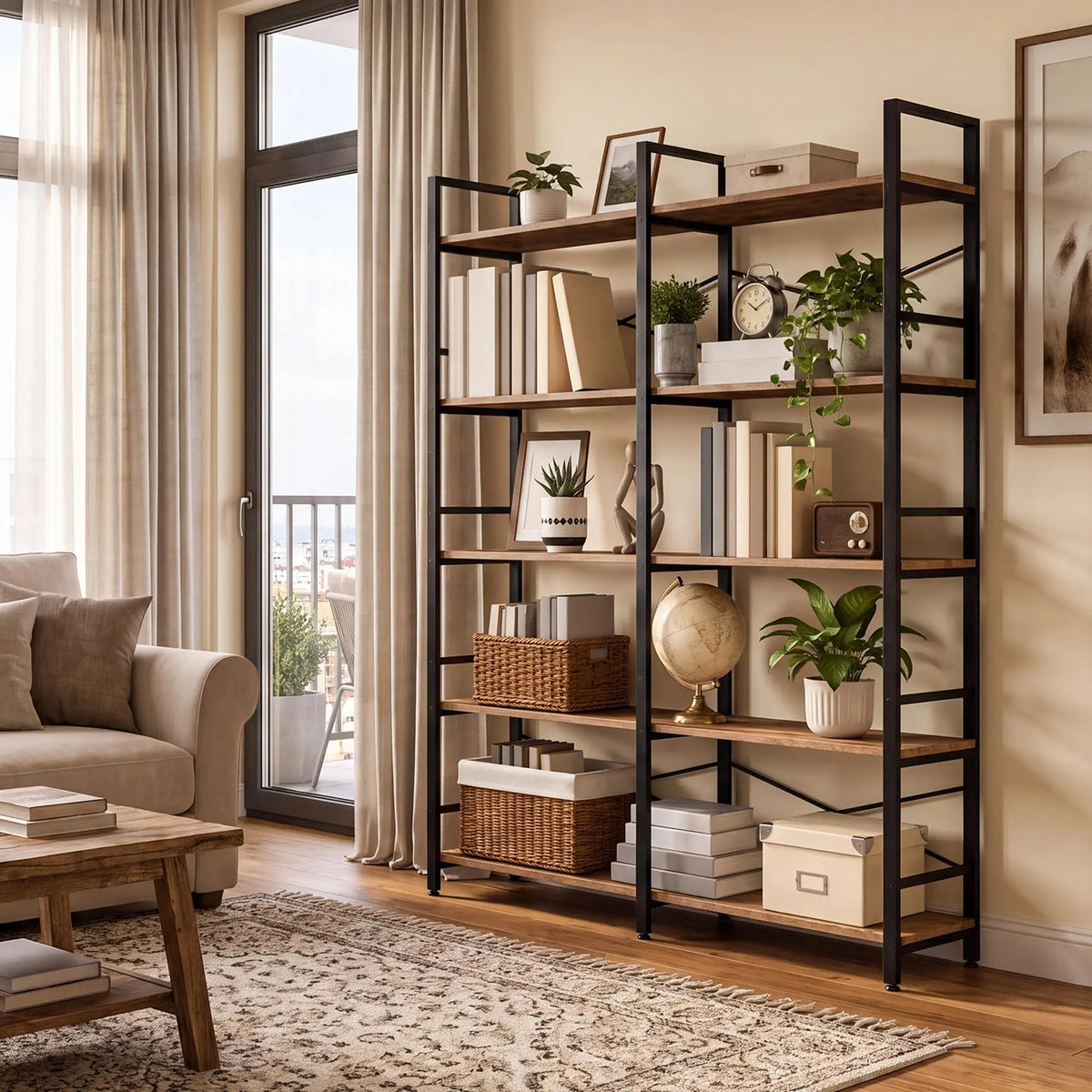 Freestanding Open Shelf Bookcase For Home Office Storage
