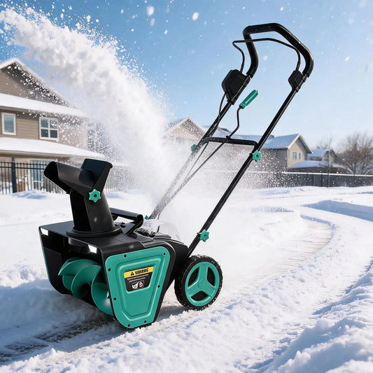 2200W Corded Snow Blower With Adjustable Chute And Safety Lock