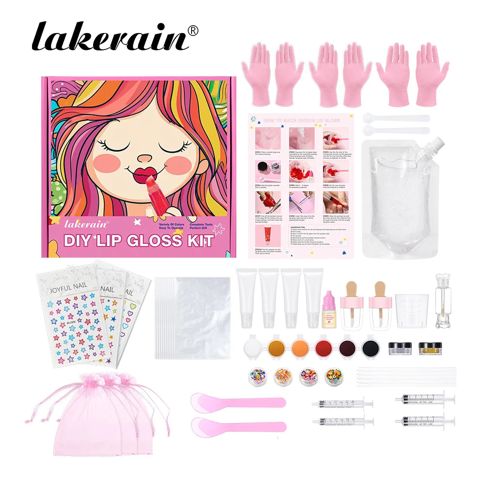 Lakerain DIY Lip Gloss Making Kit With Pigments And Tools