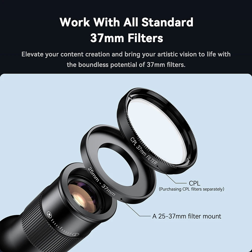 APEXEL 2in1 Telephoto Macro Lens Observation 6X Telescope Lens for IPhone 18/17/16 Samsung Xiaomi and All Smartphones Shooting Mobile Phone Lens Accessories