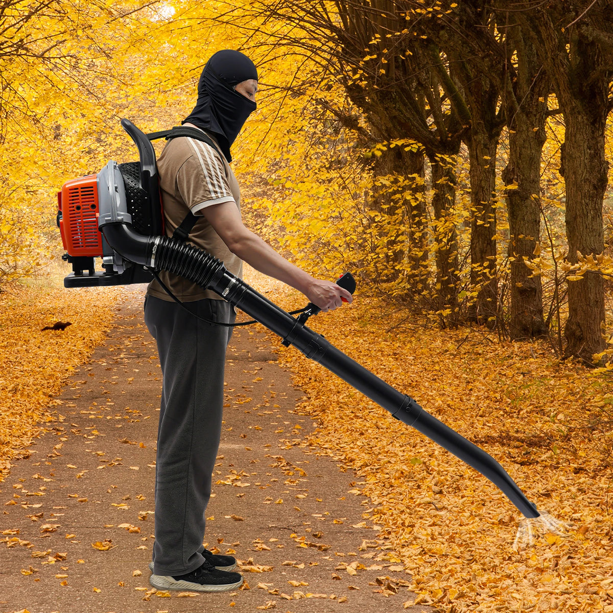 Bymaocar Backpack Gas Leaf Blower for Yard and Snow Cleaning