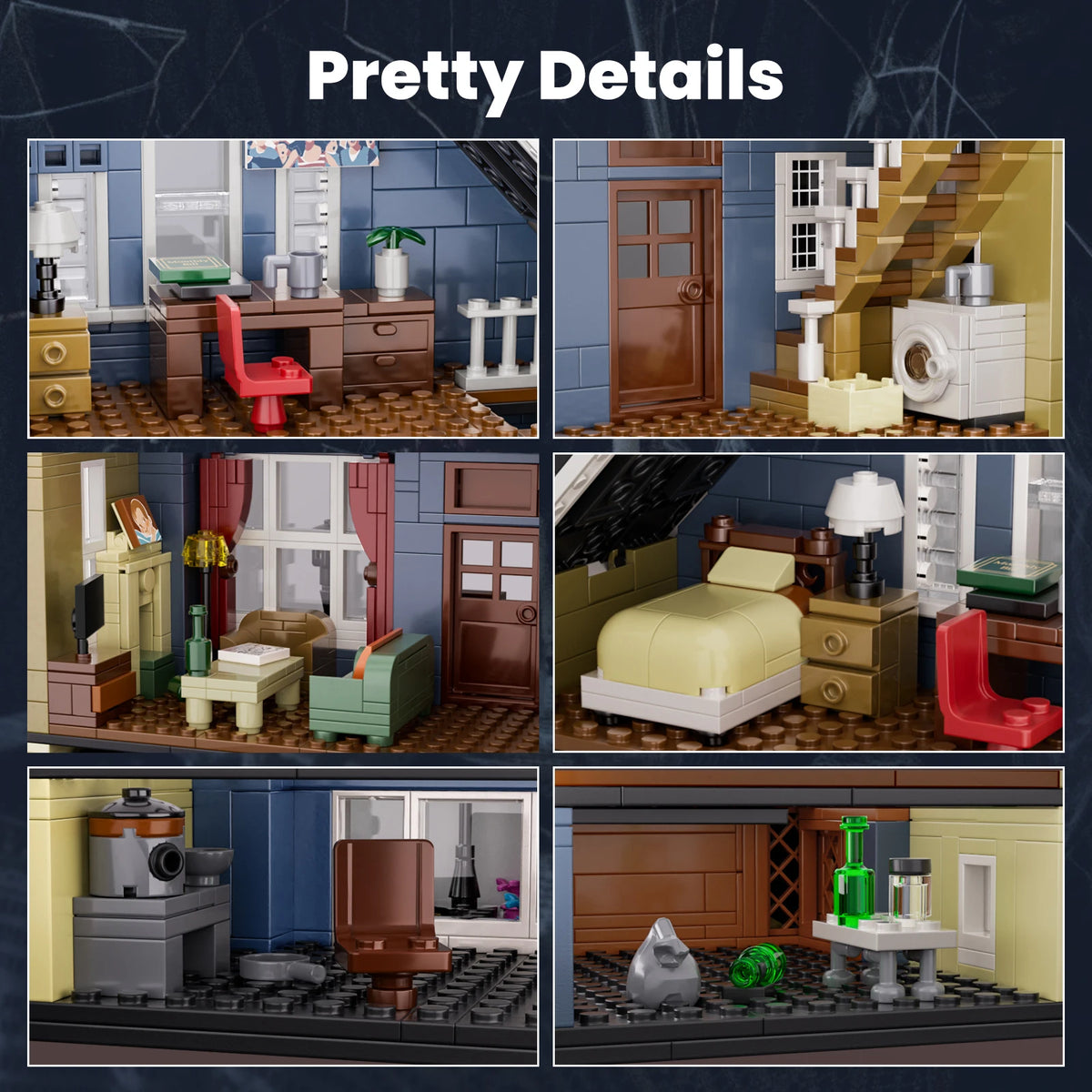 House Architecture Building Blocks Set Creative Room Decor Display