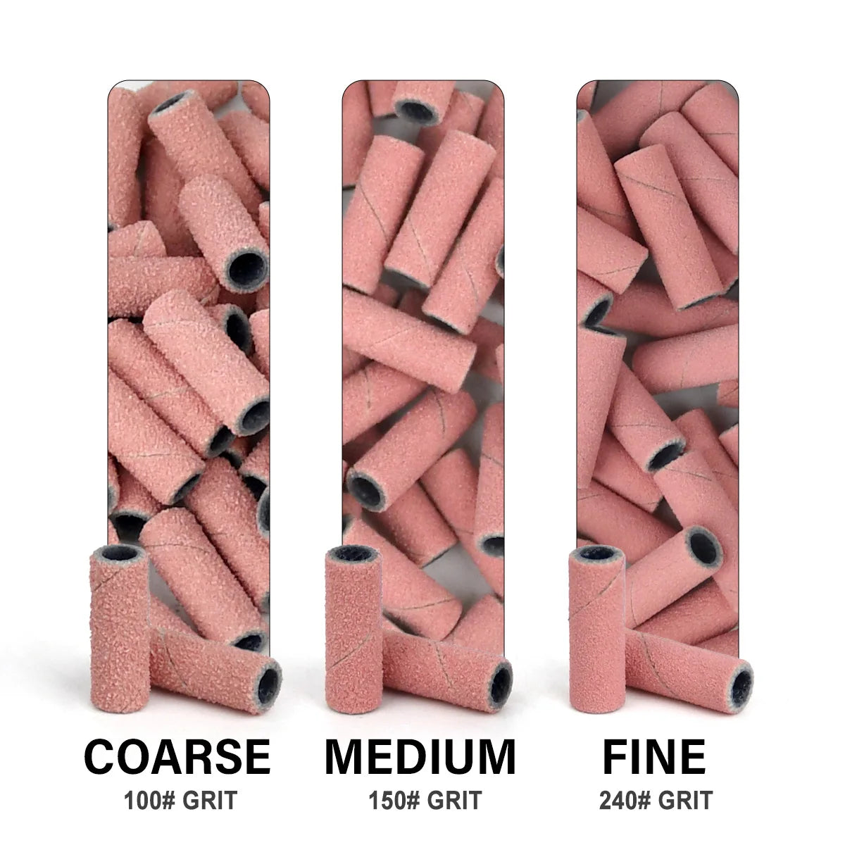 5000Pcs/Carton Nail Drill Bits Sets Pink 3mm Mini Sanding Bands Kits Manicure Accessories Tools