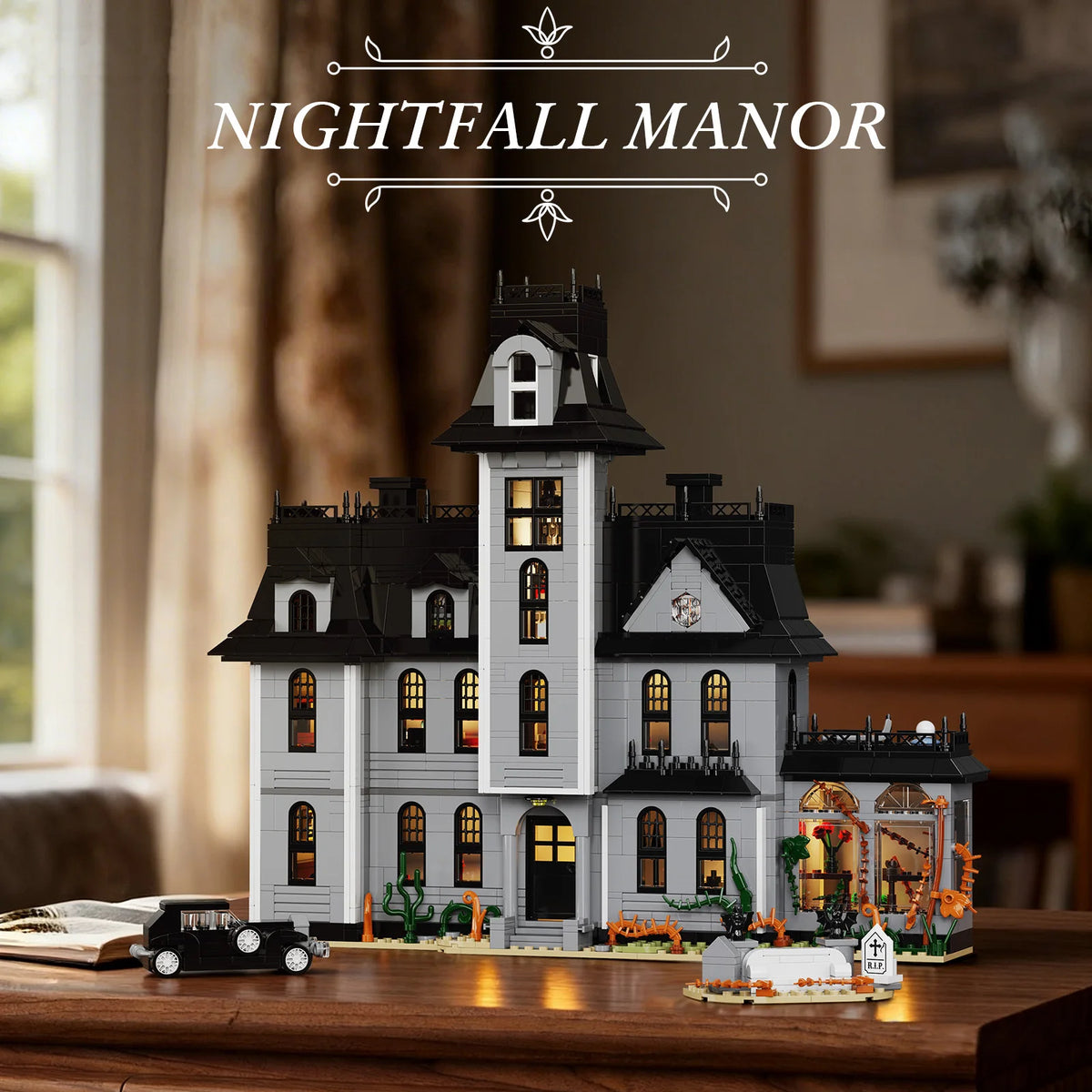 Gothic Manor Building Blocks Set Decorative Architecture Model