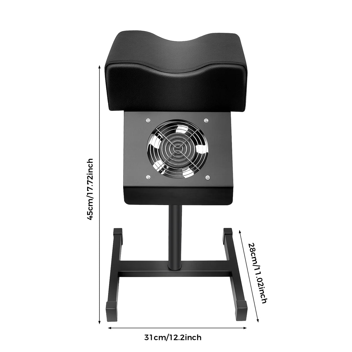 Professional Pedicure Stool w/Dust Cleaning Fan Nail Bench Manicure Chair Beauty Salon Spa Stool Footrest W/Cleaning Fan Bag