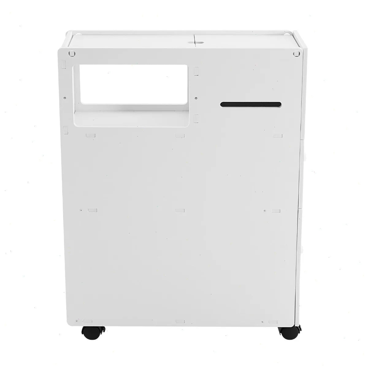 Narrow Bathroom Storage Cabinet, PVC, 4 Wheels with Brakes, Multi-Layer, Slim, for Toilet, Bathroom, Living Room, Organizer, Trolley, Floor Storage, Space Saving