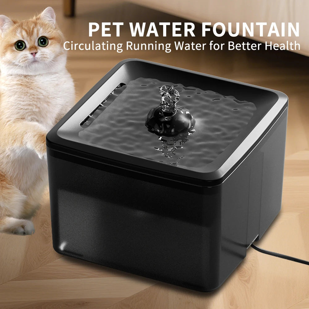 3.8L Large-Capacity Square Pet Water Feeder Removable Easy To Clean Durable Silent Filtration Cat And Dog Drinking Fountain