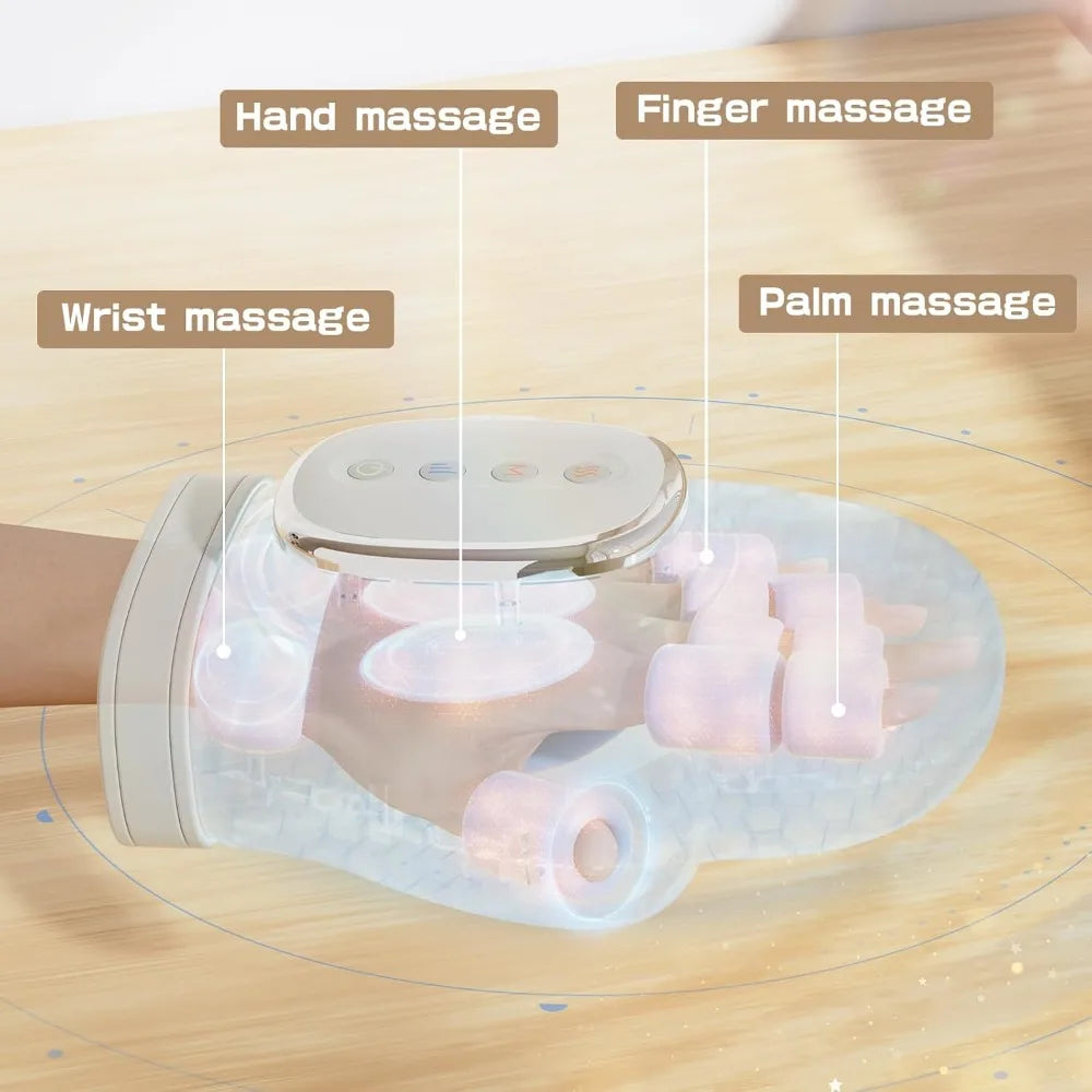 Electric Hand and Wrist Massager With Heat and Compression Relief