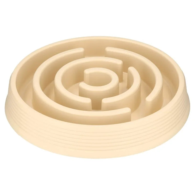 3.2-Cup Silicone Slow Pet Feeder for Dogs and Cats, Beige