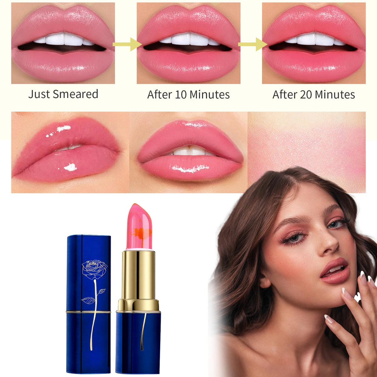 ZaiDoc Flower Jelly Crystal Lipstick and Moisturizing Fruit Lip Balm