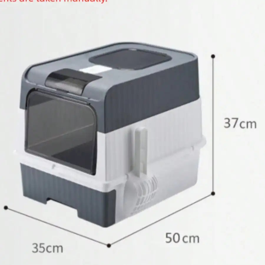 Fully Enclosed Cat Litter Box with Top Entry & Drawer, Extra Large Odor-Proof Splash-Proof Litter Pan, High Capacity Anti-Leak Cat Toilet for Multiple Cats
