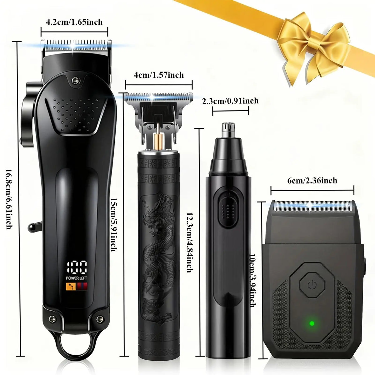 Cordless Mens Grooming Kit With Electric Shaver And Hair Clippers