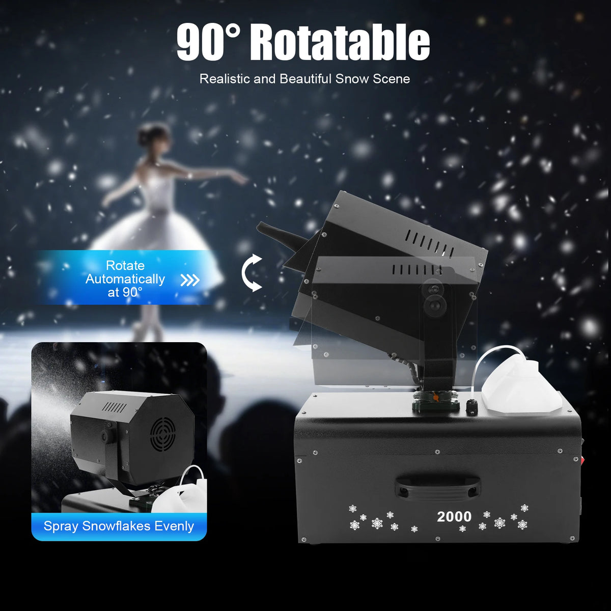 Snow Effect Machine For Stage Parties And Event Decorations