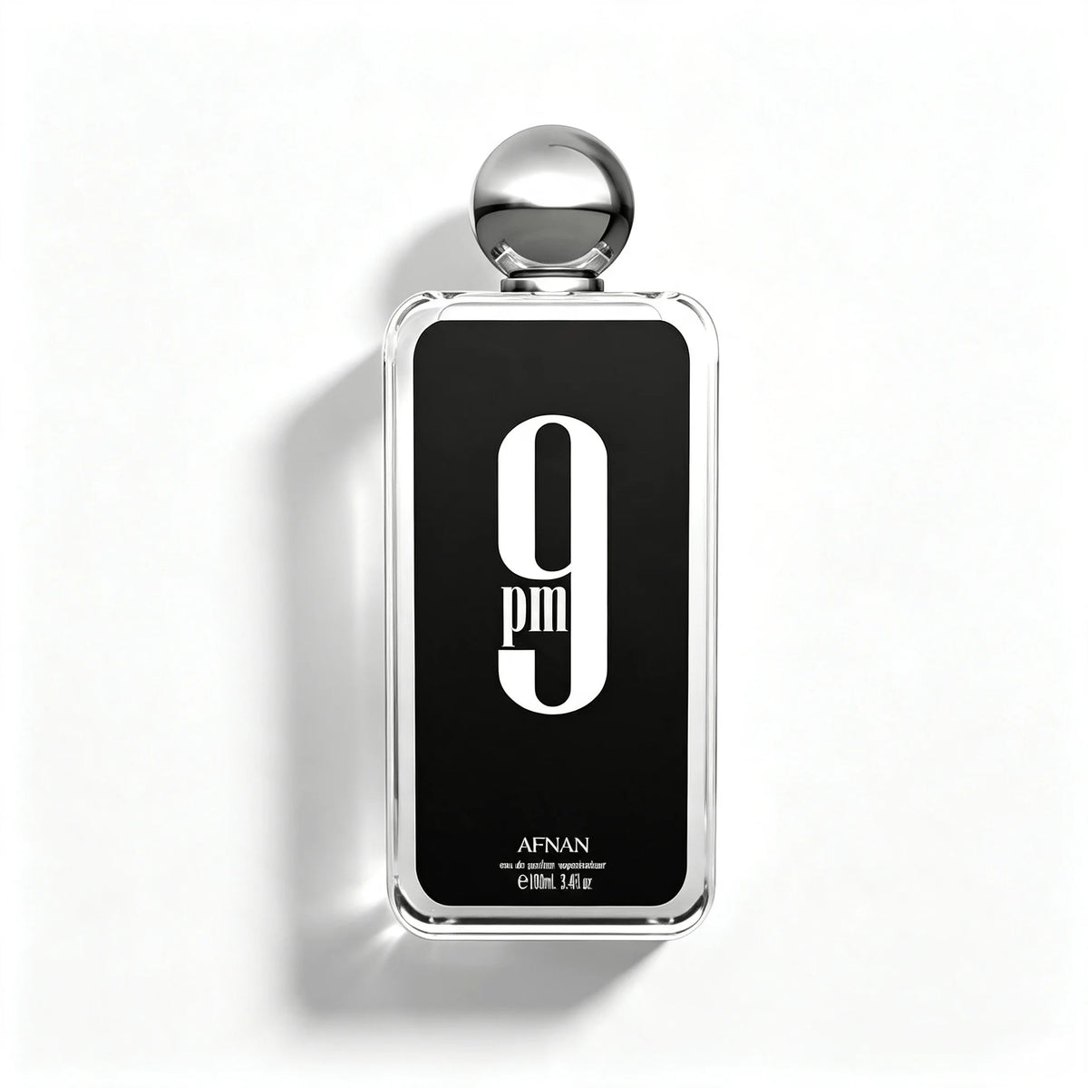 Afnan 9 PM Eau De Parfum Spray for Men 3.4 Fl Oz (100ml), Woody Amber Spicy Long Lasting Perfume