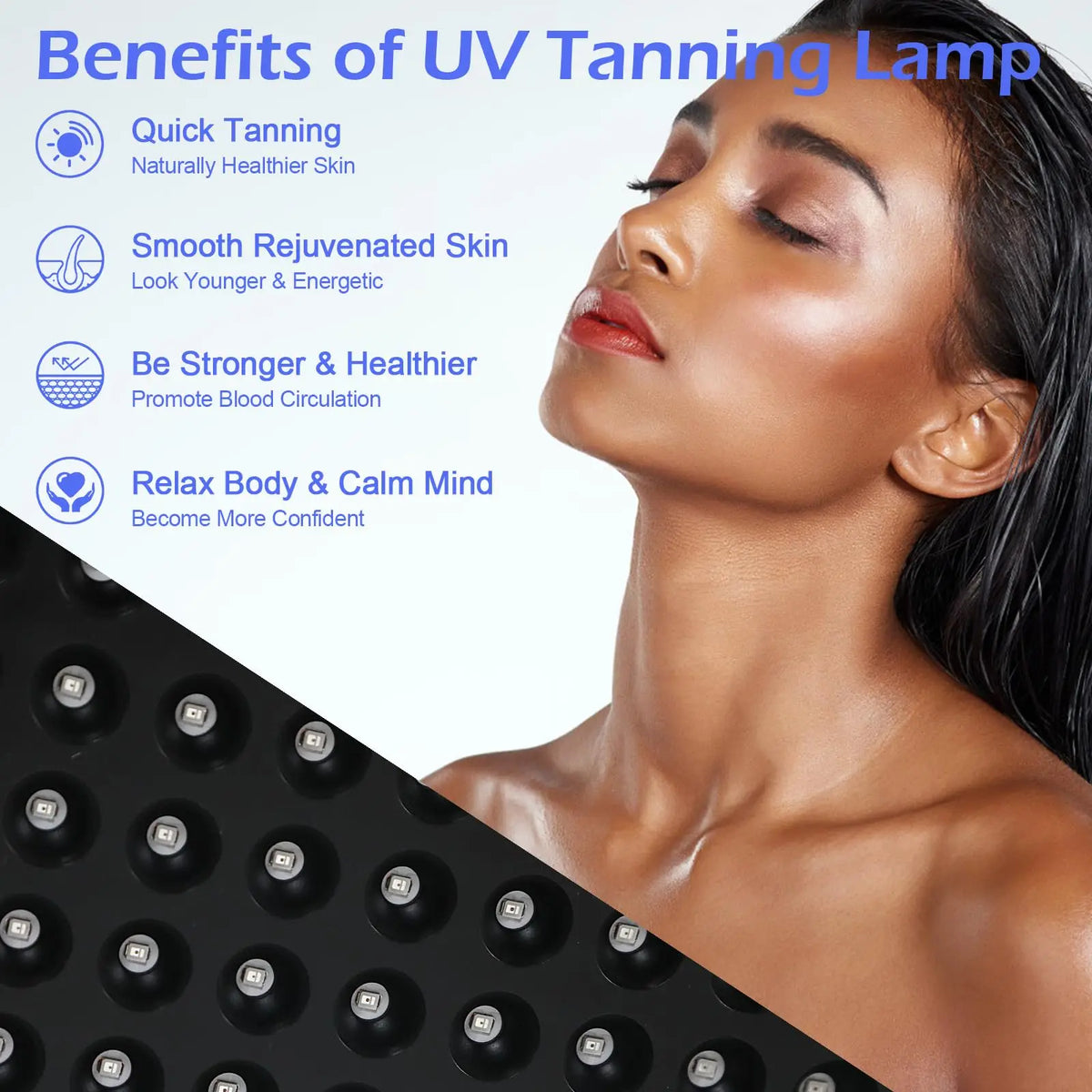 Jitesy LED Facial Tanning Lamp for Home Solarium Beauty Care