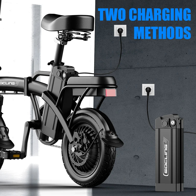 Foldable Commuter 500W Electric Bike With Removable Battery