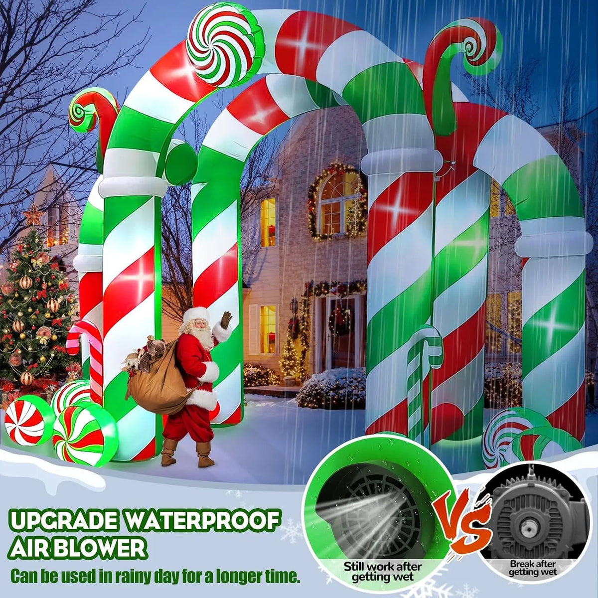 SHXI Christmas Inflatable Candy Archway Decoration