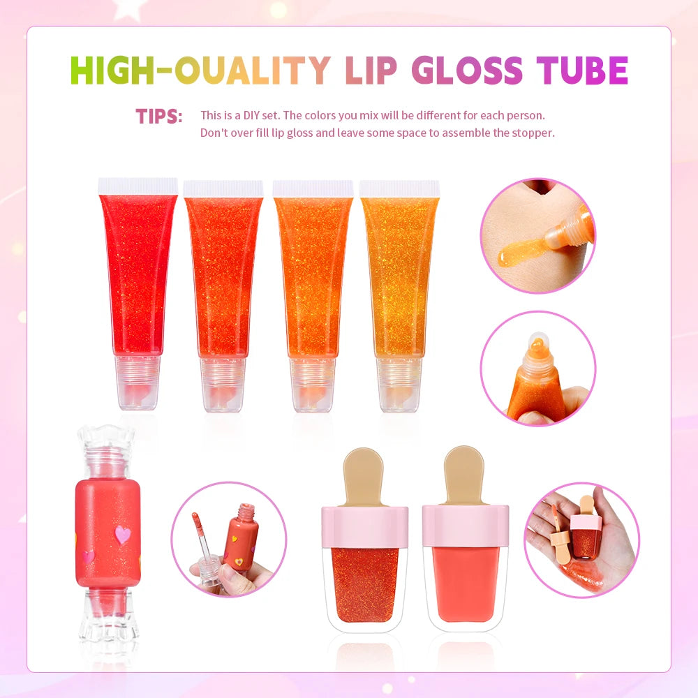 Lakerain DIY Lip Gloss Making Kit With Pigments And Tools