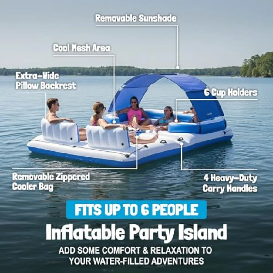 OLOEY Tropical Breeze Inflatable Party Island Lounger