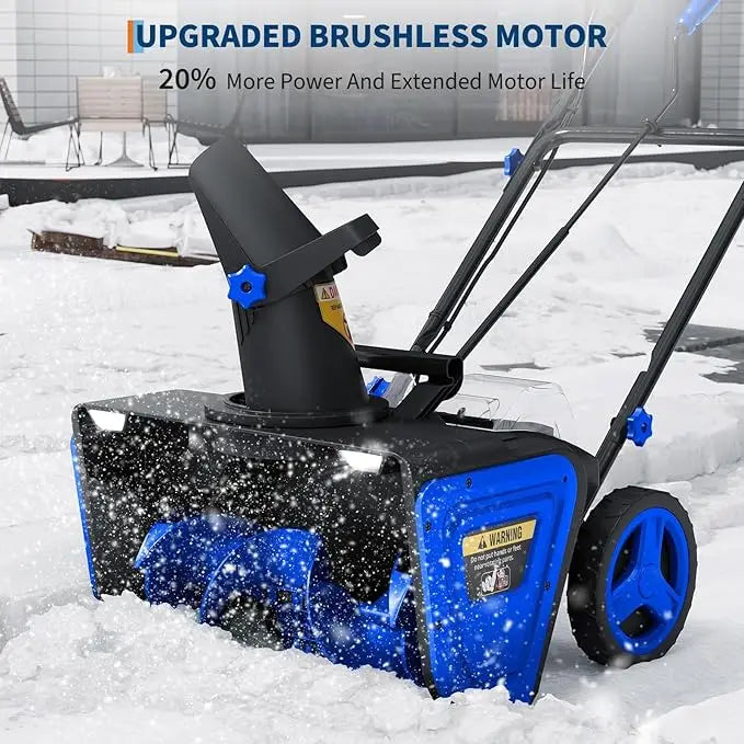 Cordless Electric Snow Blower For Fast And Easy Driveway Clearing