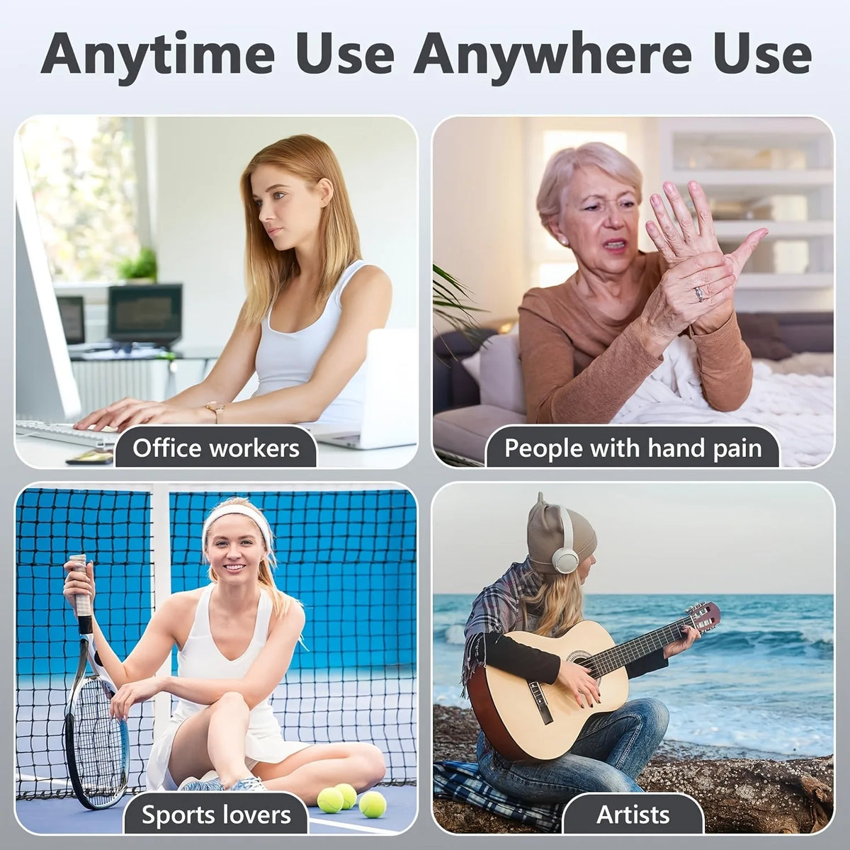 5 Electric Level Hand Massager with Airbag Compression Finger Wrist Palm Massage Machine Vibration Glove for Hand Muscle Relax
