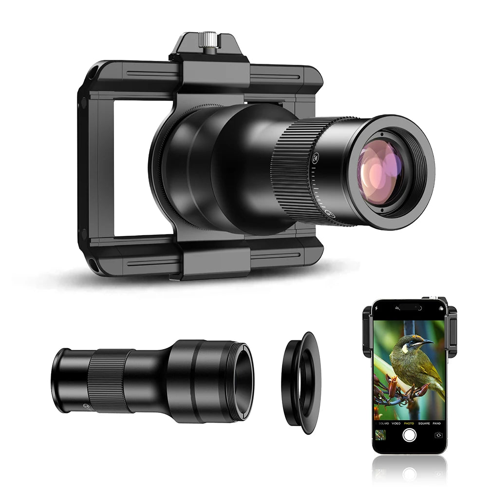 APEXEL 2in1 Telephoto Macro Lens Observation 6X Telescope Lens for IPhone 18/17/16 Samsung Xiaomi and All Smartphones Shooting Mobile Phone Lens Accessories