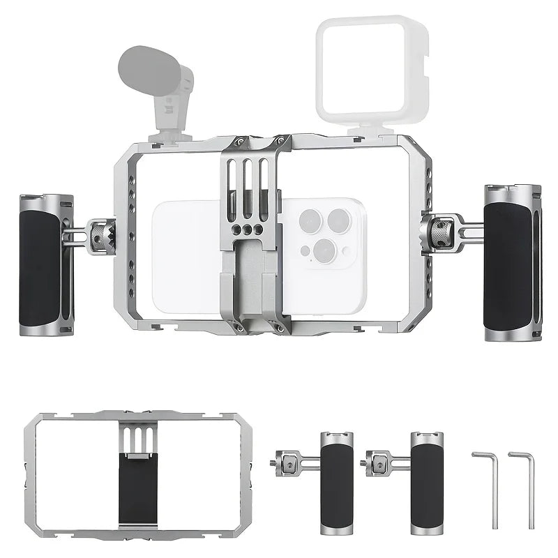 Universal Smartphone Video Rig Cage Kit for Vlogging and Filmmaking