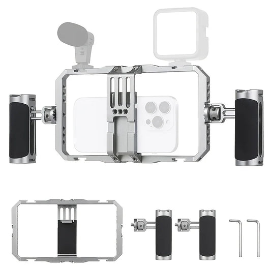 Universal Smartphone Video Rig Cage Kit for Vlogging and Filmmaking