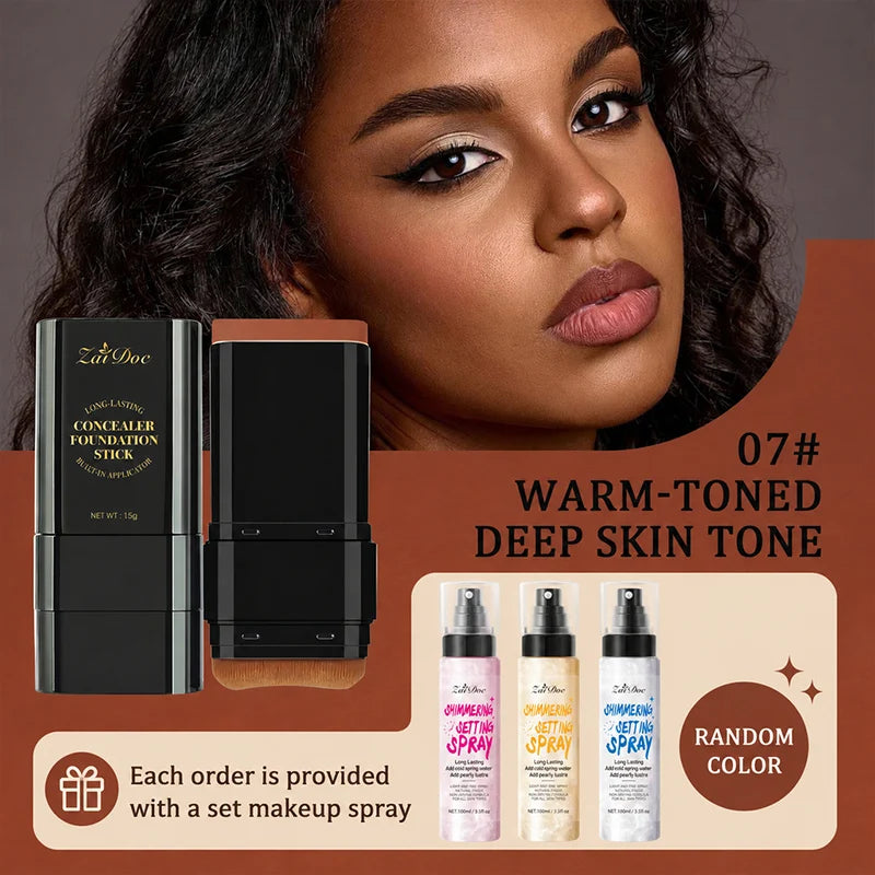 ZaiDoc Long Lasting Full Coverage Concealer Foundation Stick Makeup