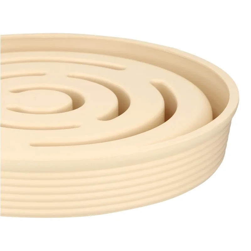 3.2-Cup Silicone Slow Pet Feeder for Dogs and Cats, Beige