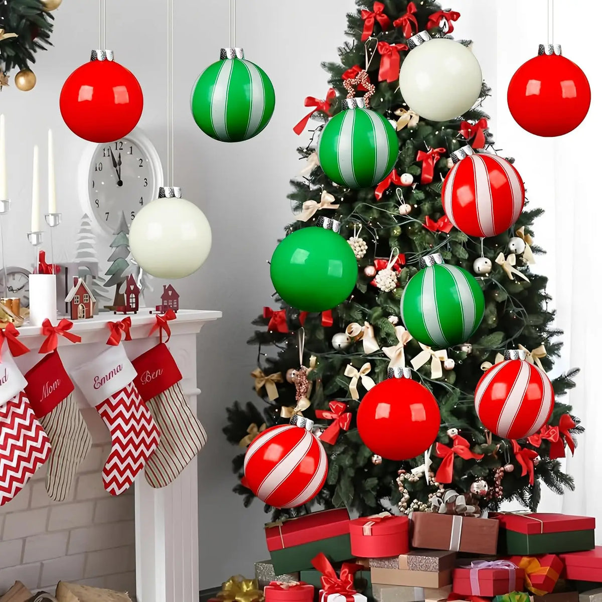 Giant Inflatable Christmas Ball Ornaments For Outdoor Holiday Decor
