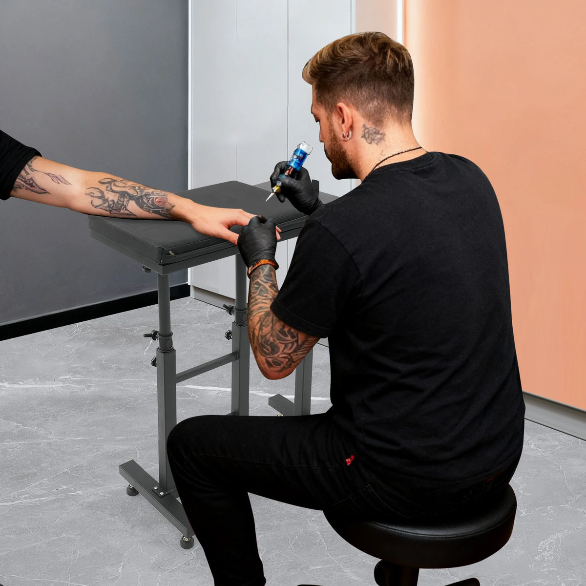 65*35*98cm Versatile Work Station, Freestanding Arm Rest Stand, Adjustable Armrest Stand for Home, Studio, Beauty Salon