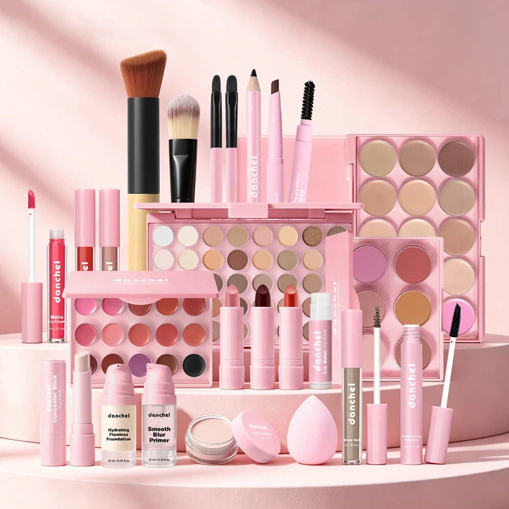 Complete Makeup Kit with Eyeshadow, Concealer, Blush and Lip Balm